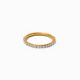 Gold-tone Stainless Steel Cubic Zirconia 16G Conch Hoop Earring,