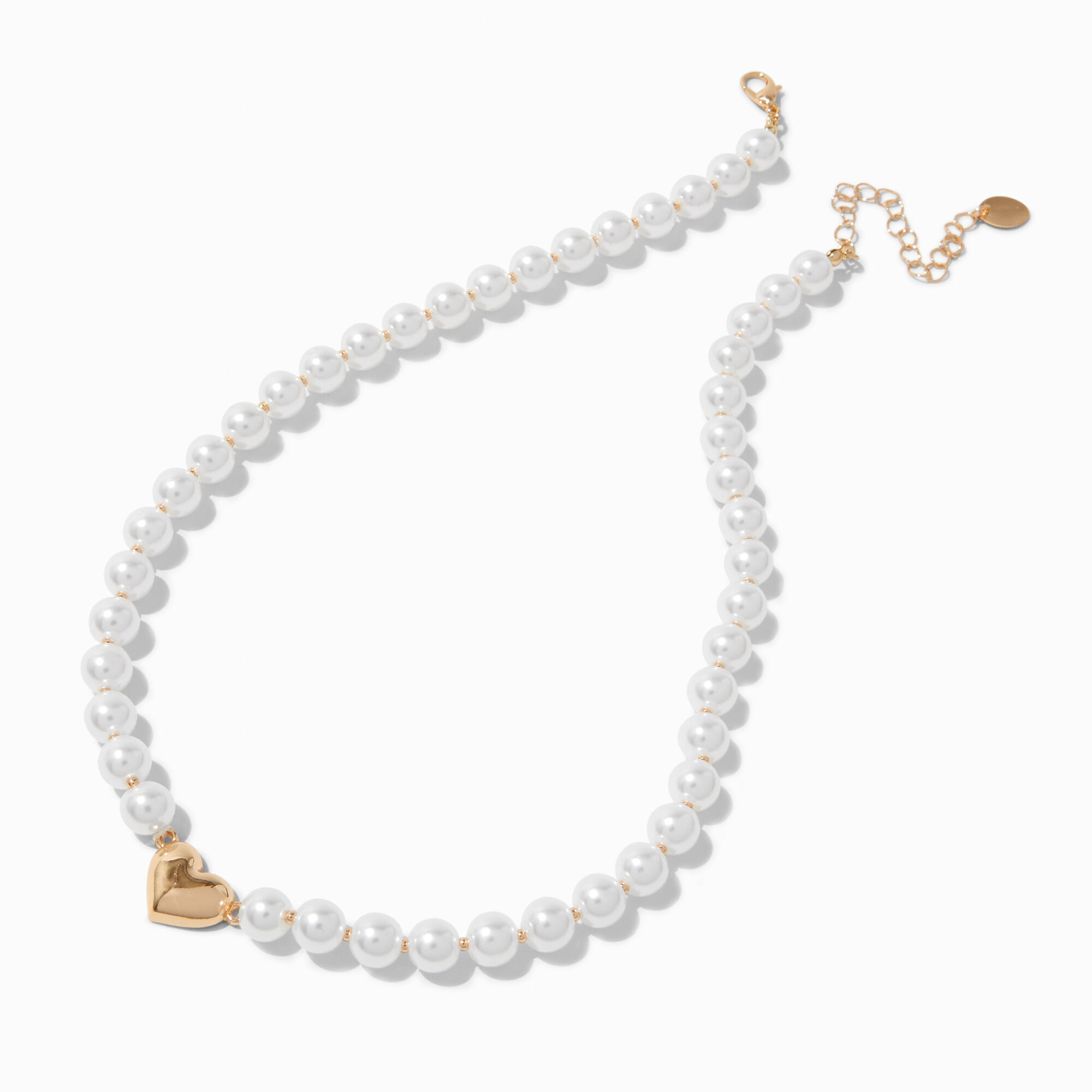 Mean Girls x Claire s Pearl Gold Heart Necklace Claire s US