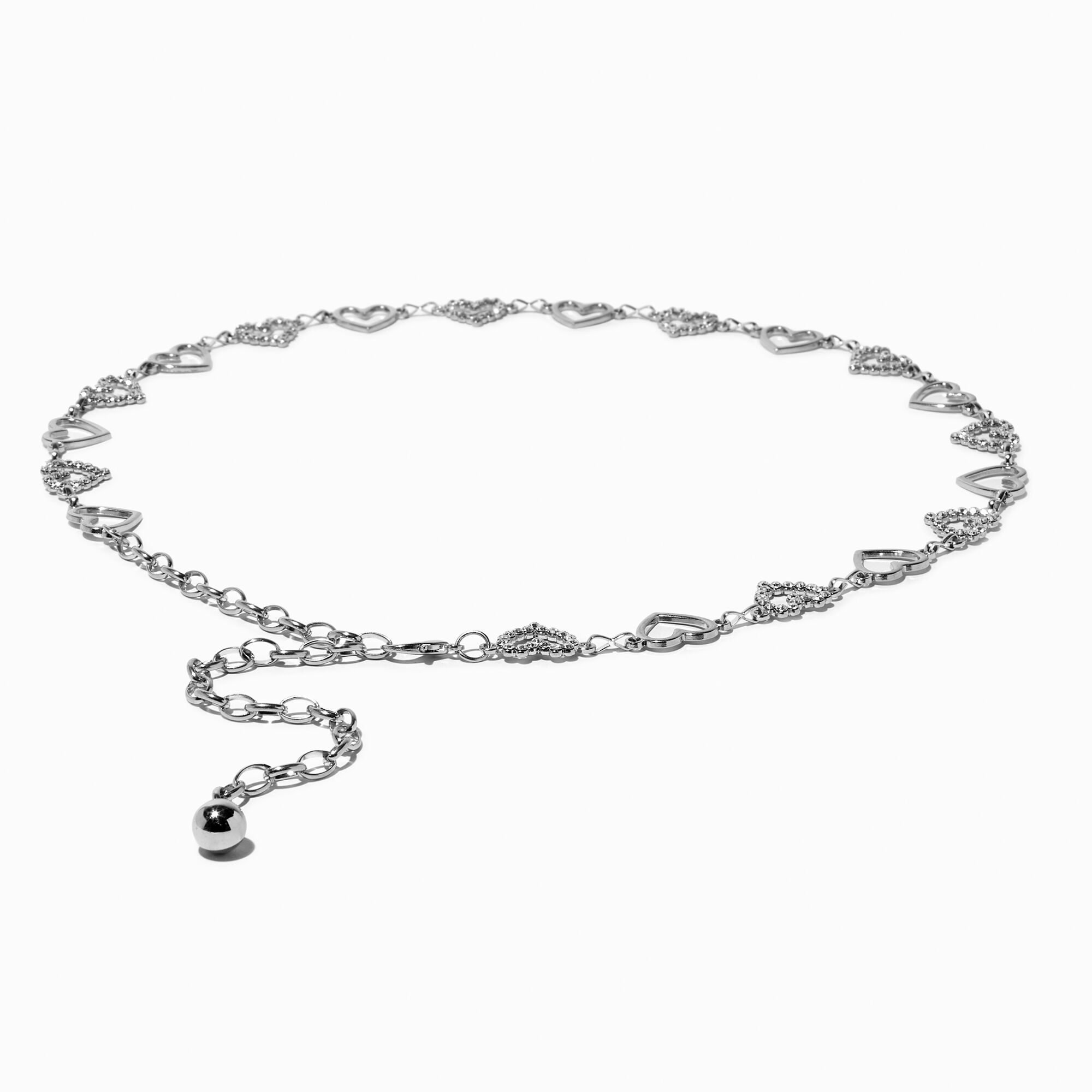 Silver hearts discount chain belt
