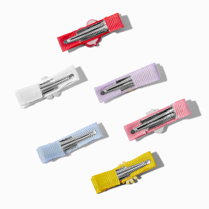 Barrettes &agrave; cheveux avec noeud ruban breloque pastel d&#39;&eacute;t&eacute; scintillantes pour enfants,