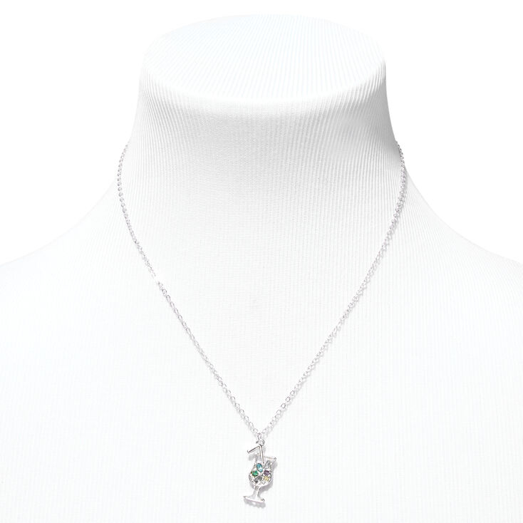 Rainbow Bevvy Drink Pendant Necklace,