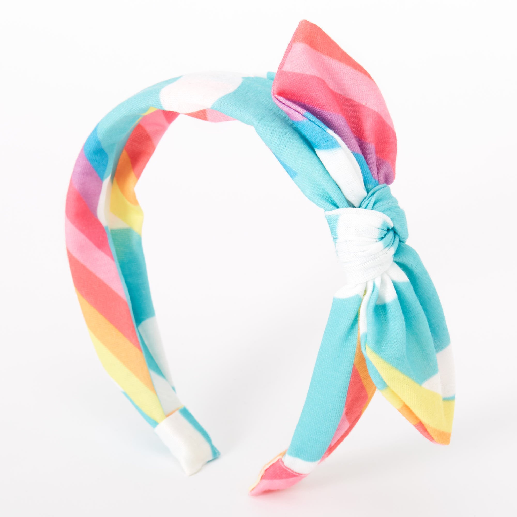 Rainbow bow headband sales