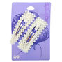 Silver Pearl Mixed Snap Clips - 2 Pack,