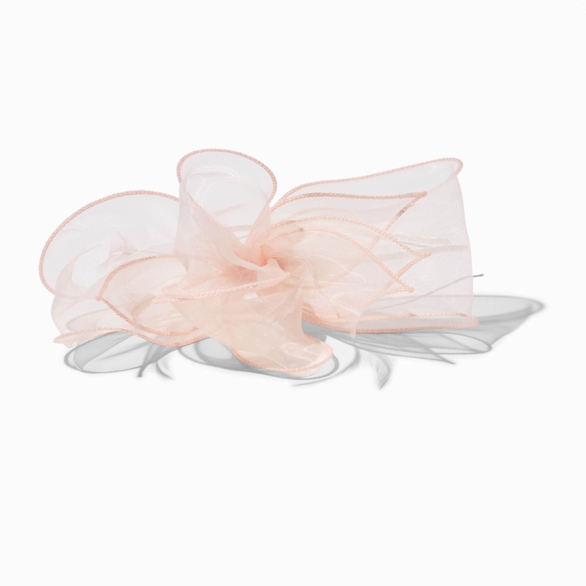 View Claires Large Blush Swirl Fascinator Pink information