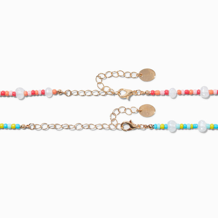 Ras-de-cou perl&eacute;s poisson best friends - Lot de 2,