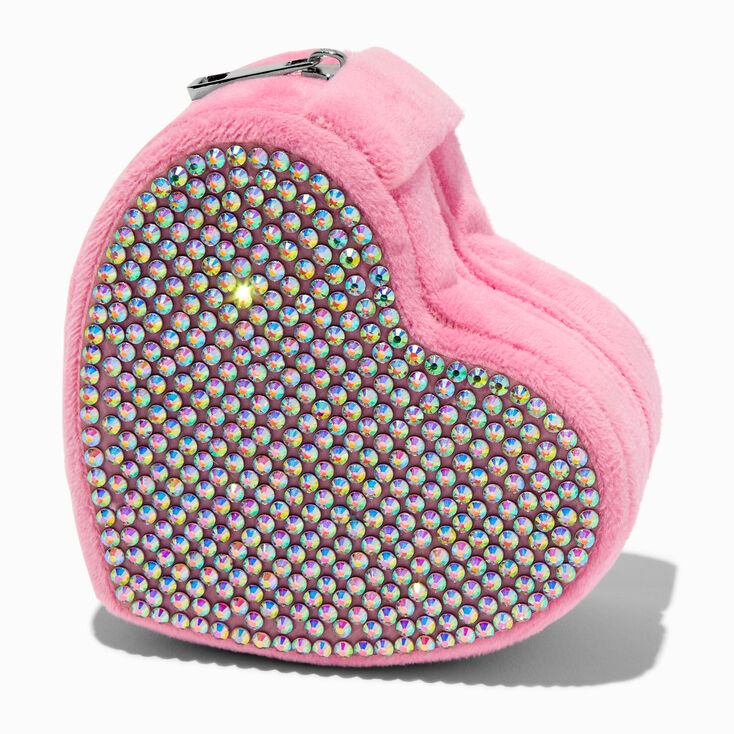 Pink Heart Embellished Jewellery Box,