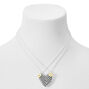 Best Friends Daisy Checkered Split Heart Necklaces - 2 Pack,