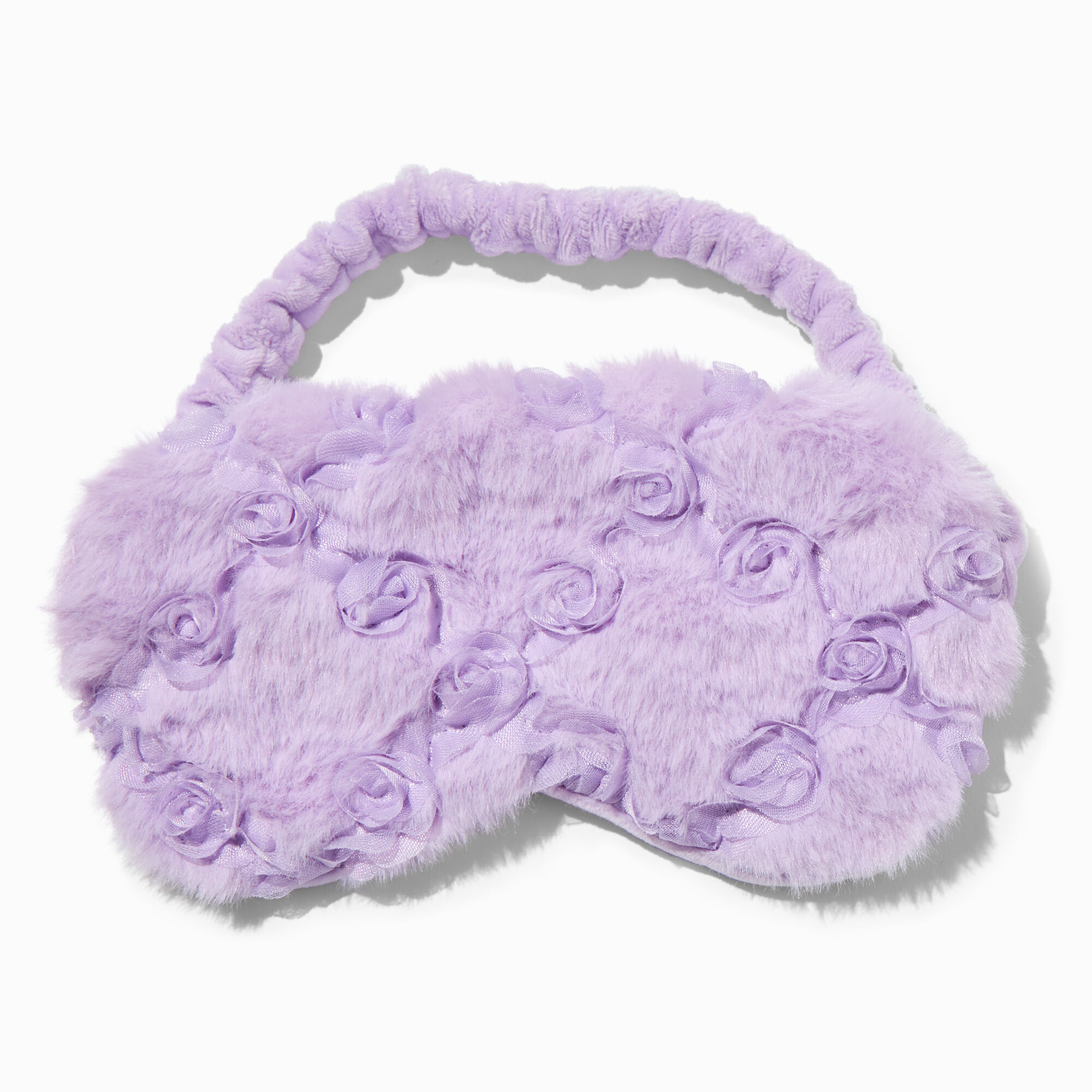 View Claires Rose Plush Sleeping Mask Lilac information