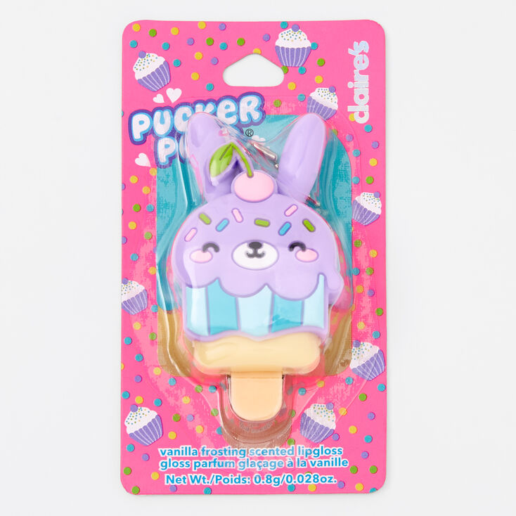 Pucker Pops&reg; Bunny Cupcake Lip Gloss - Vanilla Frosting,