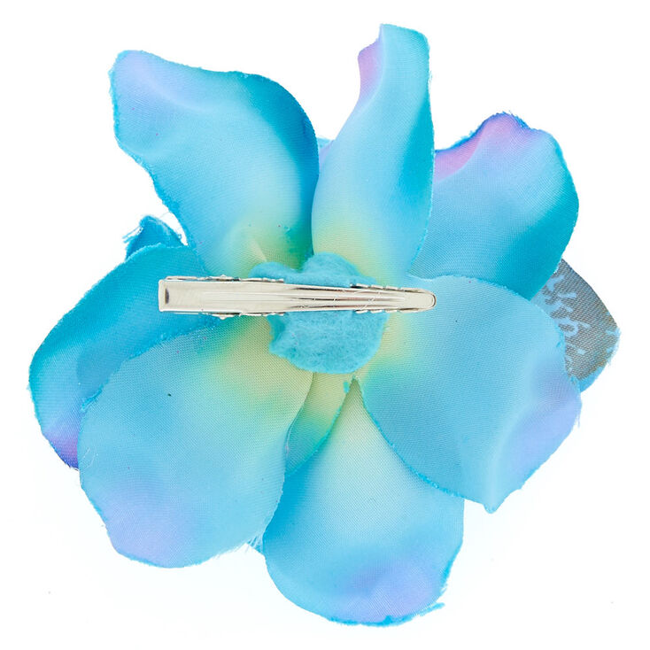 Large Orchid Hair Clip - Blue,