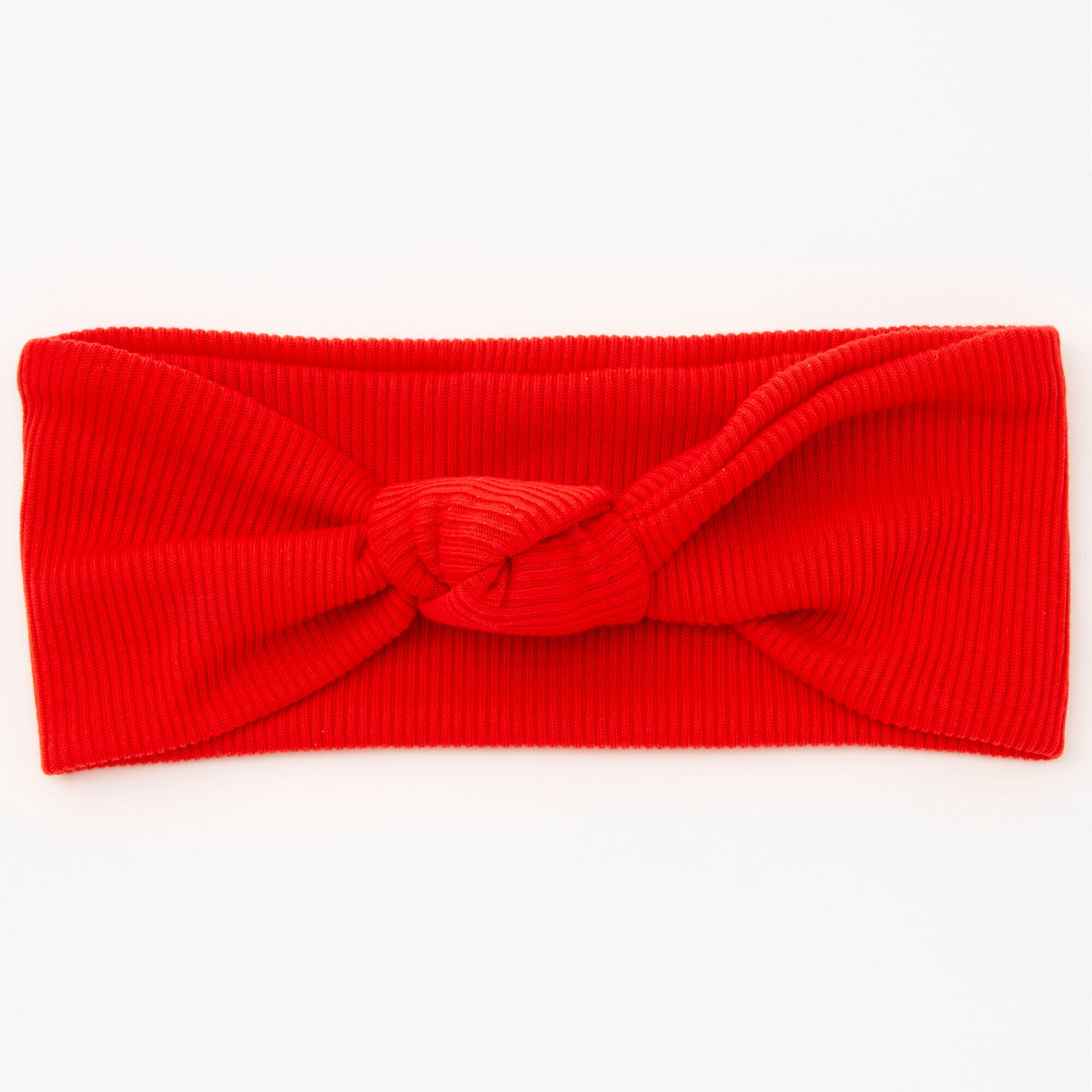 Bandeau noué côtelé - Rouge,
