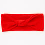 Ribbed Knotted Headwrap - Red,