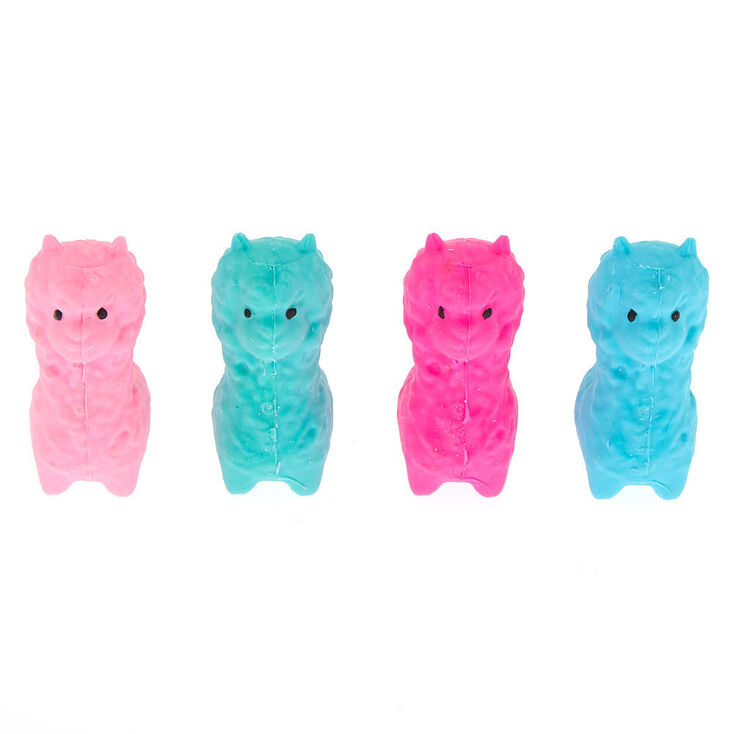 Claire's Lot de 4 gommes différentes à motif lama roses