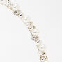 Silver Rhinestone Pearl Cluster Headband,