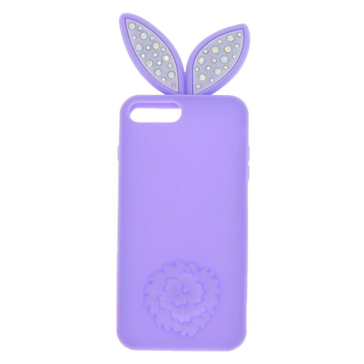 Bling Bunny Ears Silicone Phone Case - Fits iPhone 6/7/8,