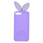 Bling Bunny Ears Silicone Phone Case - Fits iPhone 6/7/8,