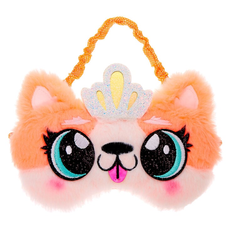 Claire's Masque de sommeil Queenie la corgi - Orange