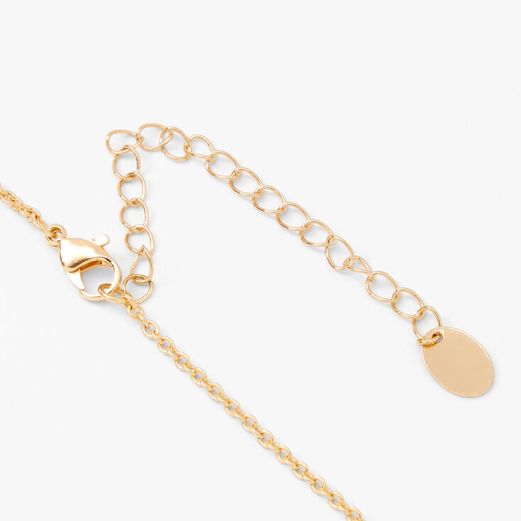 Gold Zodiac Symbol Pendant Charm Necklace - Taurus,