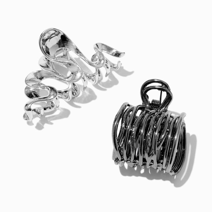 Porte-cl&eacute;s queue de cheval en m&eacute;tal couleur argent&eacute;e - Lot de 2,