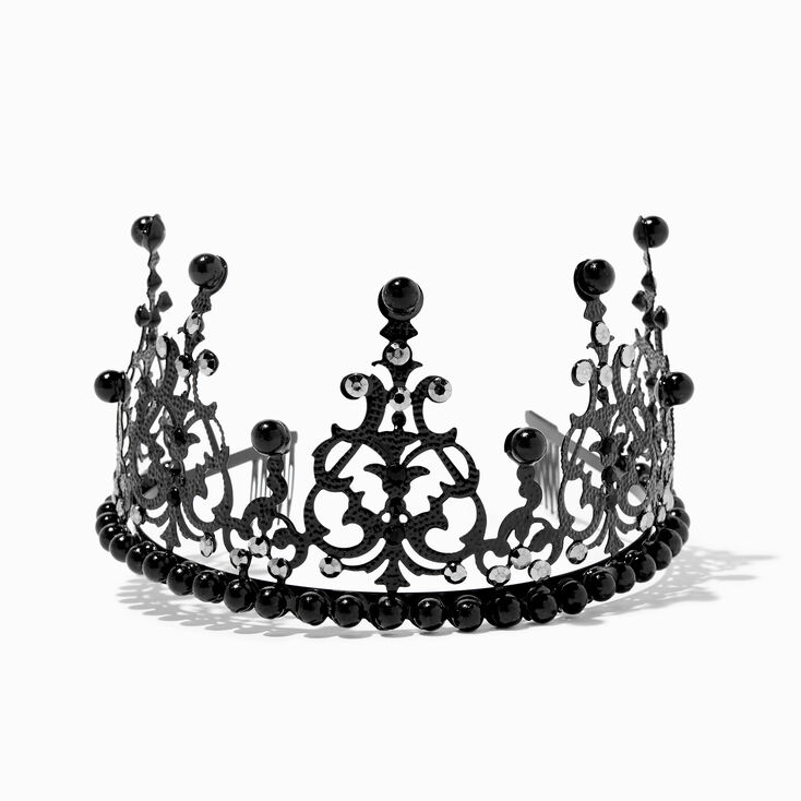 Goth Bride Black Swirl Tiara,