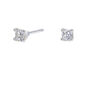 C LUXE by Claire&#39;s Sterling Silver Cubic Zirconia 3x3mm Square Stud Earrings,