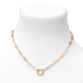 18kt Gold Plated Refined Chain Pendant Necklace,