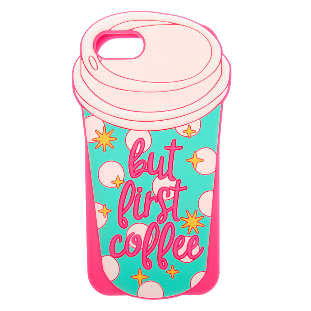 But First Coffee Silicone Phone Case - Fits iPhone 6/7/8/SE,