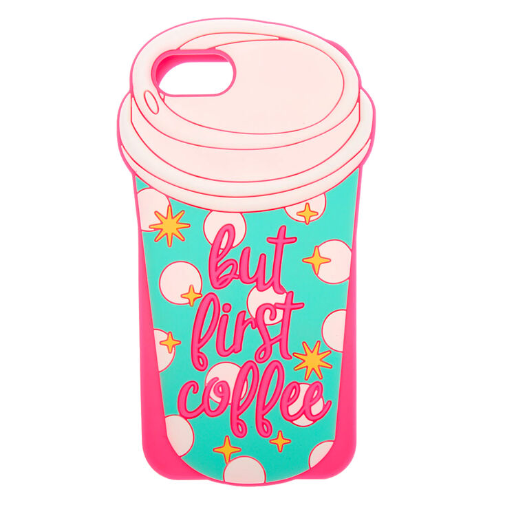 But First Coffee Silicone Phone Case - Fits iPhone 6/7/8/SE,