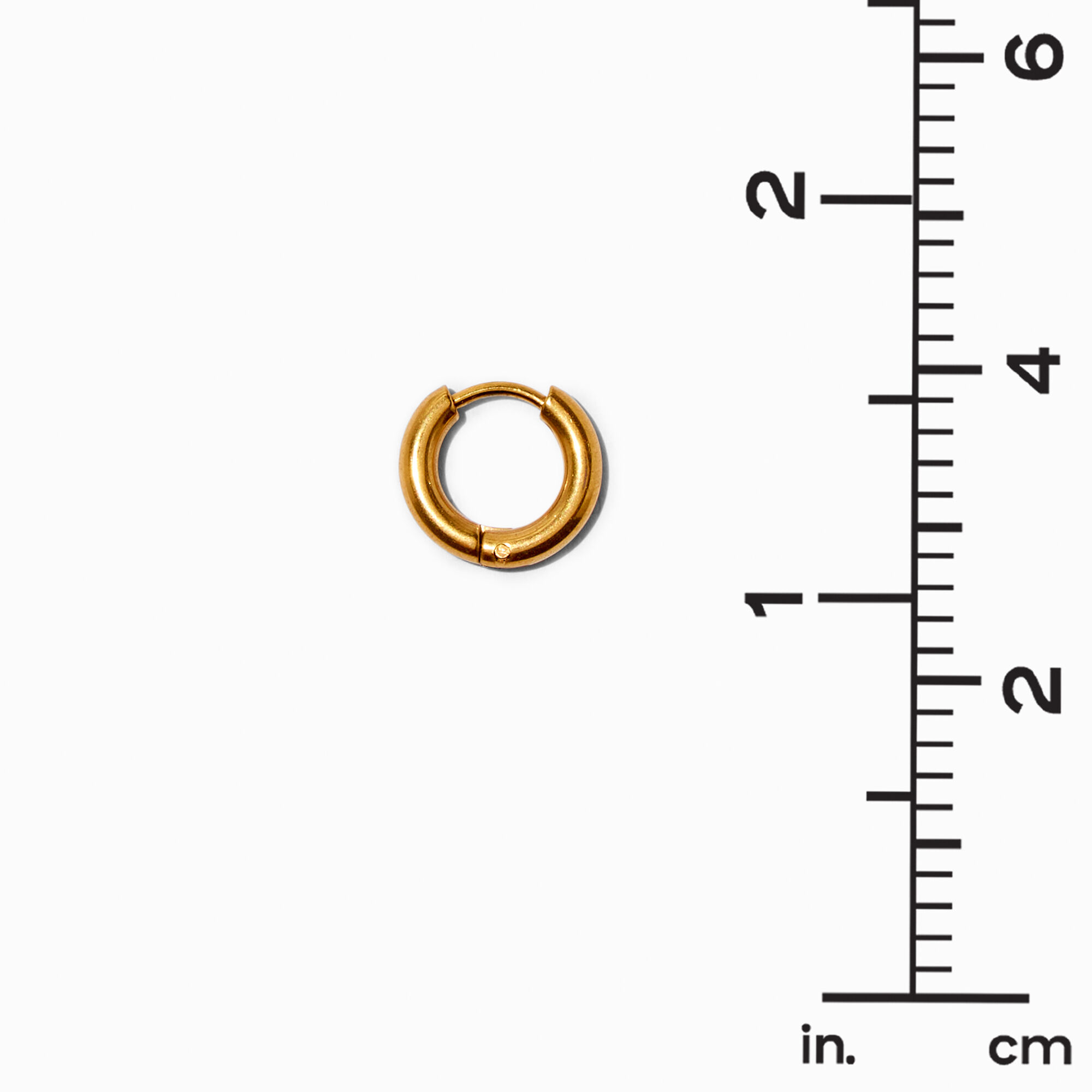Gold-tone Stainless Steel Huggie Hoop Earrings,