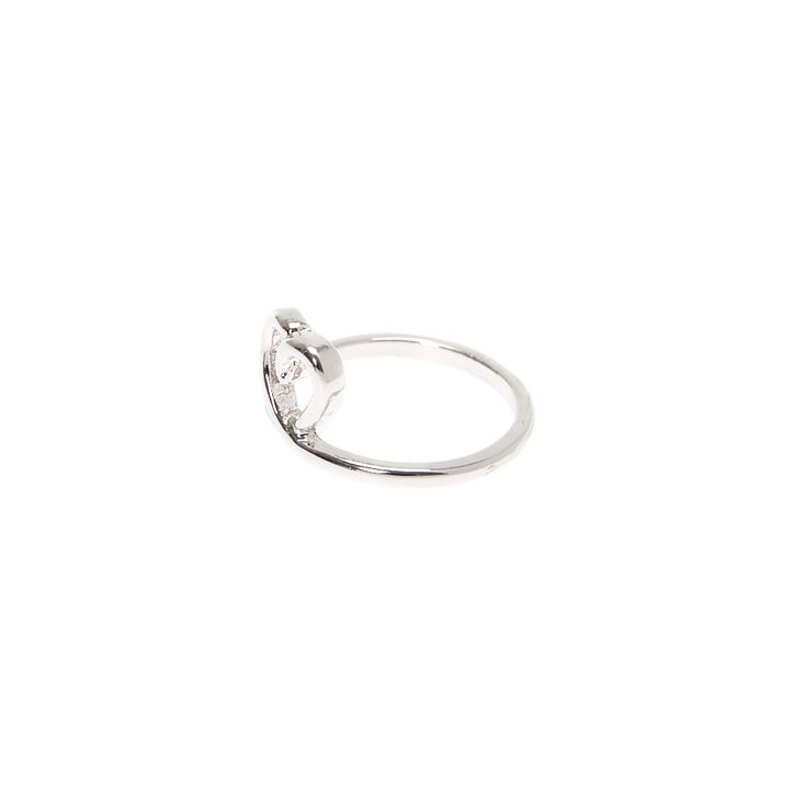 Claire's Bague de phalange coeur couleur argenté