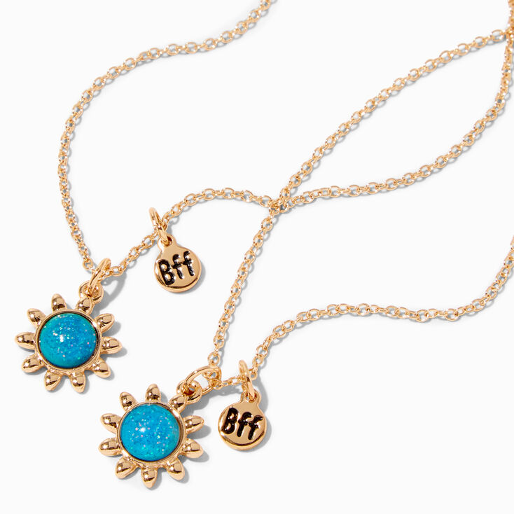 Best Friends Blue Sun Mood Pendant Necklaces &#40;2 Pack&#41;,
