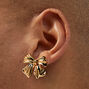 Gold-tone Bow Clip-On Earrings,