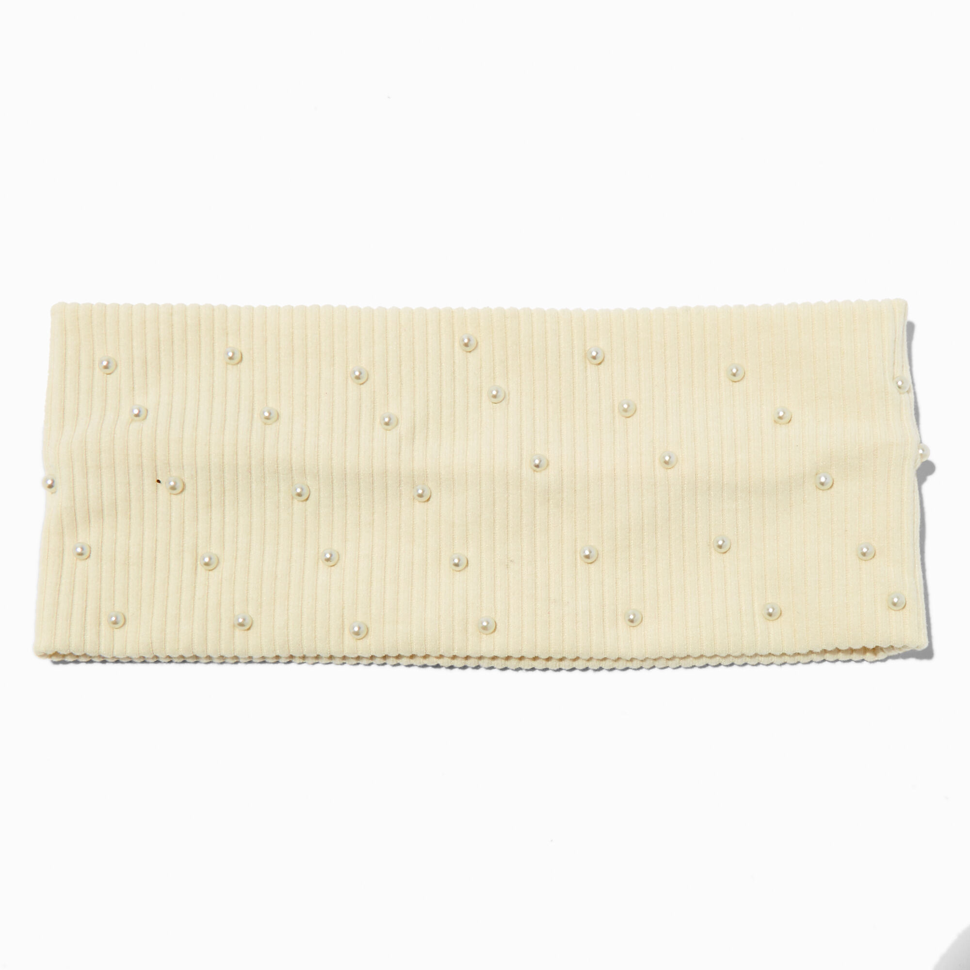 Ivory Pearl Sweater Knit Headwrap,