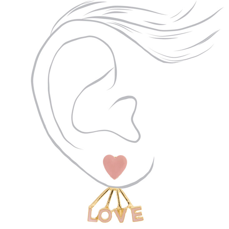 Boucles D Oreilles Traversantes Love Rose Et Couleur Dore Claire S Fr Boucles D Oreilles Traversantes Love Rose Et Couleur Dore Claire S Fr