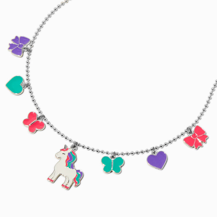 Claire&#39;s Club Unicorn Charm Necklace,