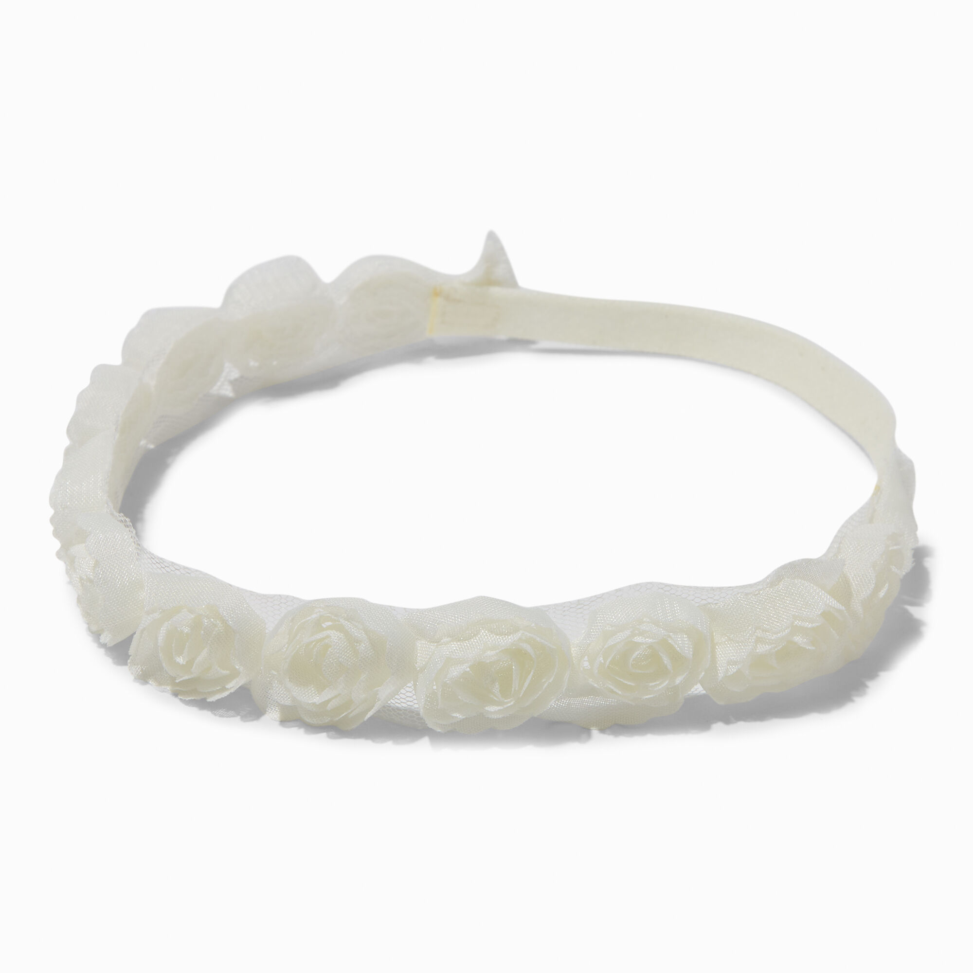 View Claires Club Rose Flower Headwrap White information