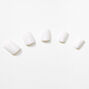 Faux ongles carr&eacute;s brillants - Blanc, lot de 24,