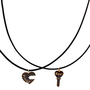 Best Friends Lock &amp; Key Pendant Necklaces - 2 Pack,