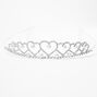 Silver Rhinestone Pearl Queen Of Hearts Tiara,