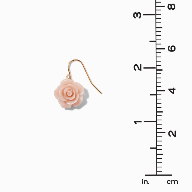 Pendantes 1,5&nbsp;cm roses sculpt&eacute;es roses,