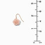 Pendantes 1,5&nbsp;cm roses sculpt&eacute;es roses,