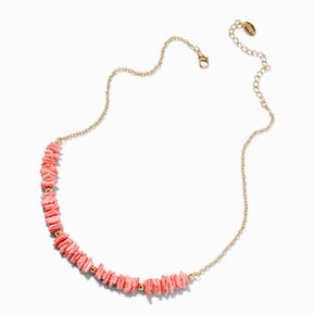Coral Puka Shell Choker Necklace,