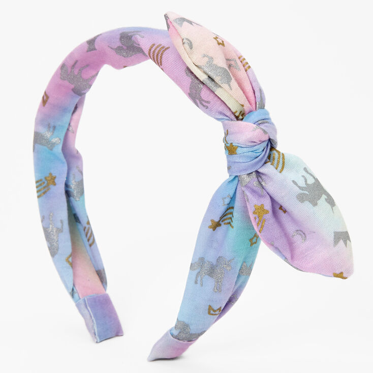 Celestial Unicorn Knotted Bow Headband,