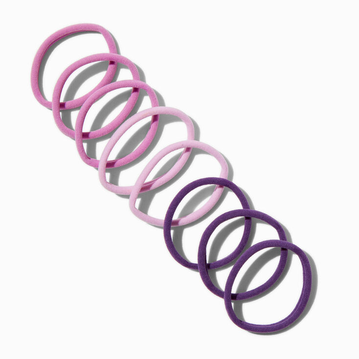Tonal Purple Rolled Hair Ties - 12 Pack,