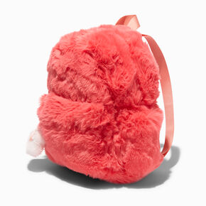 Furry Coral Mini Backpack,