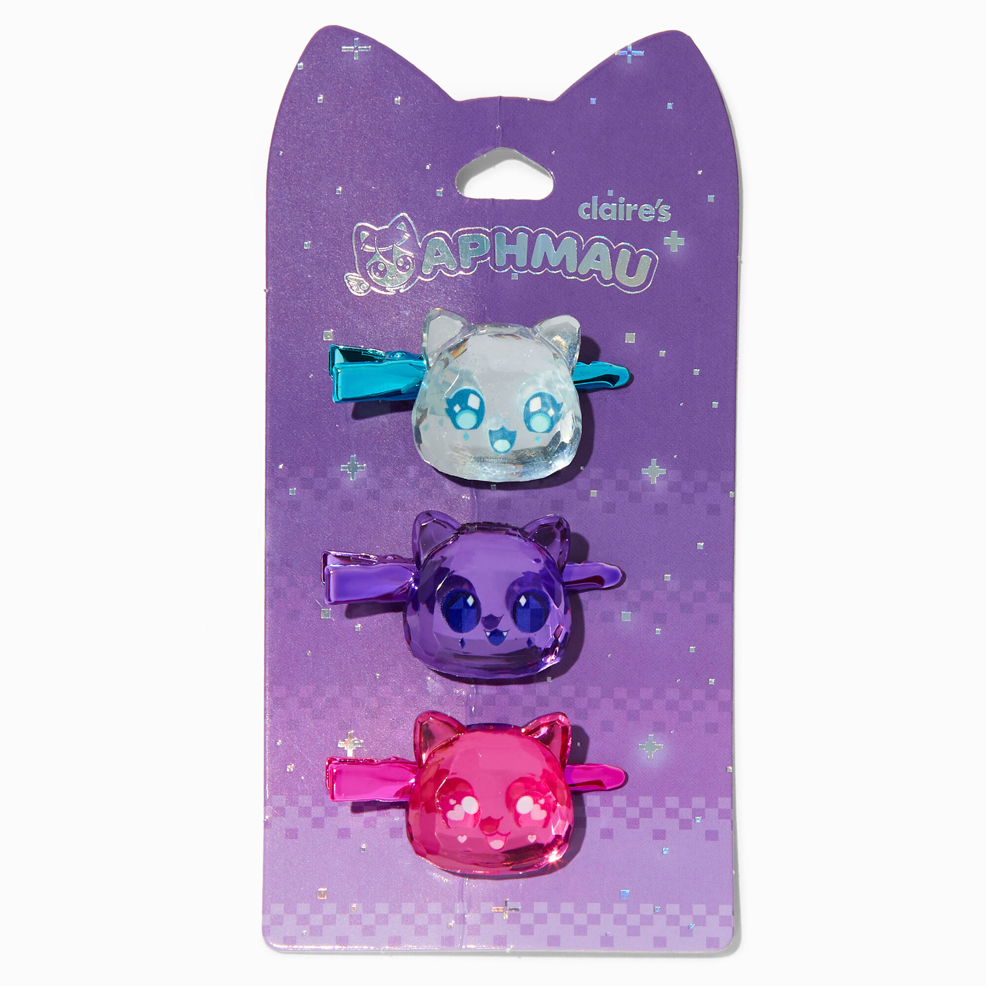 Aphmau Claire s Exclusive Cat Gem Hair Clips 3 Pack