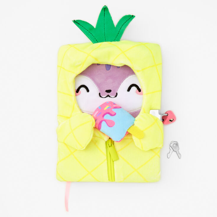 Pineapple Hoodie Chipmunk Lock Diary,