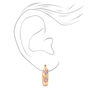 Gold 20MM Thick Daisy Hoop Earrings - Purple,