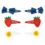 Claire&#39;s Club Strawberry Snap Hair Clips - 6 Pack,
