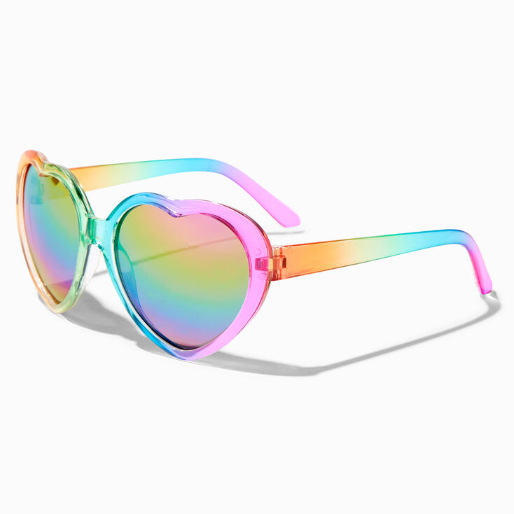 Claire&#39;s Club Rainbow Heart Sunglasses,